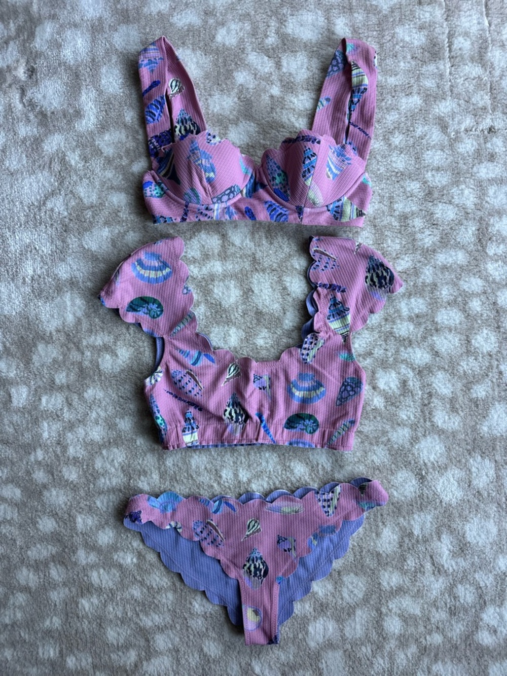Marysia Dawn Shell Print Bikini Swim Lot sz. XS - Picture 2 of 7